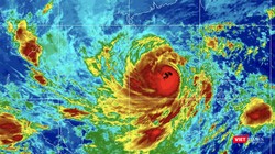 Hình ảnh mây vệ tinh cơn bão số 9