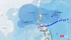 Dự báo đường đi của bão số 10 (bãi Goni) và bão Atsani của cơ quan khí tượng Philippines