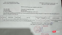 Phiếu xét nghiệm thật