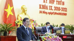 Ông Huỳnh Đức Thơ phát biểu tại kỳ họp thứ 16 HĐND TP Đà Nẵng khoá IX khi đang tại nhiệm Chủ tịch UBND TP
