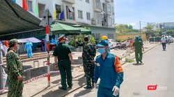 Khu chung cư 12T3 trên địa bàn phường Nại Hiên Đông, quận Sơn Trà, TP Đà Nẵng bị phong toả do liên quan đến ca mắc COVID-19
