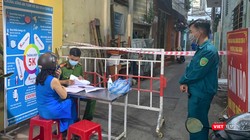 Điểm chốt phong toả phòng chống dịch COVID-19 nơi bệnh nhân BN 12437 sinh sống.