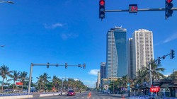 Một góc phố Đà Nẵng trong thời gian áp dụng chỉ thị hạn chế người dân ra ngoài khi không cần thiết