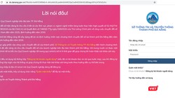 Giao diện ứng dụng khảo sát, lấy ý kiến về chuyển đổi số của Sở TT&TT TP Đà Nẵng