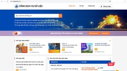Giao diện Cổng dịch vụ dữ liệu mở TP Đà Nẵng