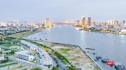 Một góc sông Hàn (Đà Nẵng) nhìn từ trên cao