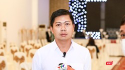 Ông Nguyễn Đức Tâm - Chủ tịch HĐQT Công ty CP đầu tư Hoàng Nhất Nam trả lời phỏng vấn báo giới