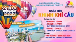Poster thông tin về Ngày hội khinh khí cầu Đà Nẵng sẽ diễn ra vào ngày 27/3