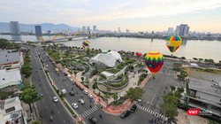 Ngày hội khinh khí cầu tại Đà Nẵng nhìn từ trên cao