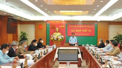 Quang cảnh kỳ họp thứ 13 của Ủy ban Kiểm tra Trung ương do đồng chí Trần Cẩm Tú - Ủy viên Bộ Chính trị, Bí thư Trung ương Đảng, Chủ nhiệm Ủy ban Kiểm tra Trung ương chủ trì