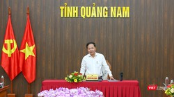Ông Nguyễn Hồng Quang - Phó Chủ tịch UBND tỉnh Quảng Nam chủ trì buổi họp báo thông tin tình hình kinh tế - xã hội tỉnh Quảng Nam quý 1/2022 diễn ra sáng ngày 7/4