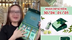 Bà Hoàng Hường quảng cáo sai về công dụng của viên xương khớp Hoàng Hường trong các video livestream trên mạng xã hội(Ảnh chụp màn hình)