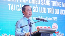 Ông Nguyễn Xuân Bình - Phó Giám đốc Sở Du lịch Đà Nẵng phát biểu tại Hội thảo “Nâng cao năng lực chuyển đổi số và giải pháp chiếu sáng thông minh” diễn ra sáng ngày 11/8