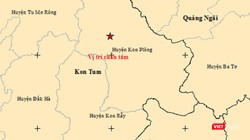 Vị trí xảy ra trận động đất thứ 12 trên địa bàn huyện Kon Plông (tỉnh Kon Tum).