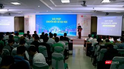 Quang cảnh sự hội thảo “Giải pháp nền tảng IoT Việt Nam trong giáo dục đại học” và Triển lãm IoT ứng dụng.