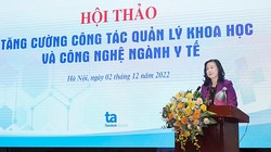 Bộ trưởng Bộ Y tế Đào Hồng Lan phát biểu tại hội thảo (ảnh https://moh.gov.vn/)
