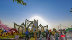 Linh vật mèo tại đường hoa xuân Đà Nẵng