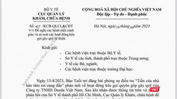 Văn bản cảnh báo hành vi trục lợi hoạt động từ thiện ở bệnh viện của Cục Quản lý Khám-Chữa bệnh