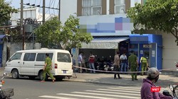 Lực lượng công an phong toả hiện trường, phục vụ điều tra