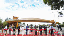 Cầu hữu nghị Việt-Nhật trên tuyến đường Nguyễn Tất Thành (quận Liên Chiểu, TP Đà Nẵng)