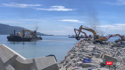 Tính đến cuối tháng 9/2024, dự án xây dựng cơ sở hạ tầng dùng chung khu bến cảng Liên Chiểu đã thi công đạt hơn 72% khối lượng