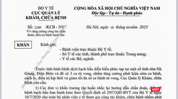 Văn bản chỉ đạo khẩn của Bộ Y tế trước tình trạng dịch bạch cầu diễn biến phức tạp tại 1 số tỉnh phía Bắc.