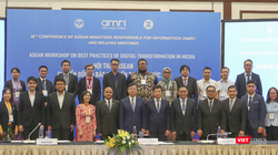 Các đại biểu dự hội thảo “Asean chuyển đổi số báo chí kiến tạo tri thức số” 