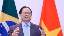 Thủ tướng Phạm Minh Chính phát biểu về chính sách của Việt Nam. (Ảnh: Dương Giang/TTXVN)