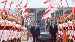 Lễ đón chính thức Thủ tướng Phạm Minh Chính tại Brazil. (Ảnh: Dương Giang/TTXVN)