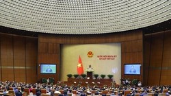 Chủ tịch Quốc hội Vương Đình Huệ phát biểu khai mạc Kỳ họp thứ 6, Quốc hội khóa XV. (Ảnh: Văn Điệp/TTXVN)