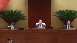 Chủ tịch Quốc hội Vương Đình Huệ chủ trì phiên họp. (Ảnh: Doãn Tấn/TTXVN)