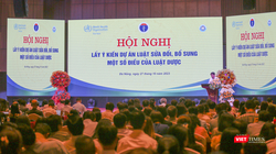 Quang cảnh hội nghị Lấy ý kiến dự án Luật sửa đổi, bổ sung một số điều của Luật Dược 2016 do Bộ Y tế đã tổ chức tại Đà Nẵng.