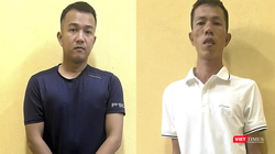 Hai đối tượng Đặng Văn Được và Trần Đông Lập tại cơ quan công an