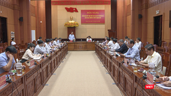 Quang cảnh Hội nghị công bố kế hoạch kiểm tra của Ban Bí thư năm 2024 đối với Ban Thường vụ Tỉnh uỷ Quảng Nam.