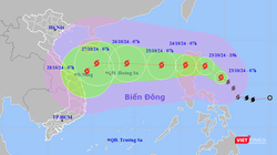 Dư báo đường đi của bão TRAMI trên biển Đông