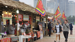 Một góc không gian chương trình Xuân yêu thương 2025 với chủ đề “Hương Tết xưa – Sắc Xuân nay” tại Công viên Biển Đông