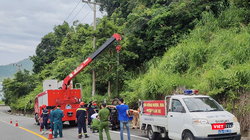 Hiện trường vụ tai nạn khiến du khách Mỹ tử vong.