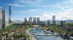 Phối cảnh siêu dự án Khu Công viên văn hóa vui chơi giải trí, thương mại dịch vụ cao cấp (Da Nang Downtown) được xây dựng trên diện tích 76,92 ha, có tổng mức đầu tư gần 80.000 tỷ đồng.