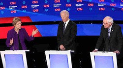 Thượng nghị sĩ Elizabeth Warren, cựu Phó Tổng thống Joe Biden và Thượng nghị sĩ Bernie Sanders, ba ứng viên hàng đầu để trở thành người so găng cùng Trump trong cuộc bầu cử Tổng thống tháng 11 tới. 