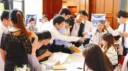 Cảnh chào bán một dự án bất động sản diễn ra ở Hà Nội. Ảnh: PHƯƠNG ANH