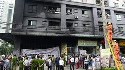 Tòa nhà chung cư của "đại gia điếu cày" bị cháy