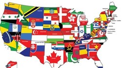 Bản đồ thể hiện quy mô kinh tế tiểu bang Mỹ với các quốc gia trên thế giới. Nguồn: Howmuch