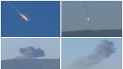 Máy bay Su-24 của Nga bị bắn cháy gần biên giới Thổ Nhĩ Kỳ