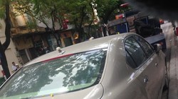 Biển số giả gắn trên xe - Ảnh: Cơ quan công an cung cấp