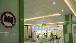 Biển cấm chụp ảnh trong cửa hàng H.A - Ảnh: Hoàng Sơn