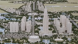 Tháp tài chính thương mại 108 tầng là điểm nhấn kiến trúc trên tuyến đường Nhật Tân - Nội Bài