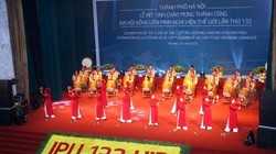 Lễ mít tinh chào mừng thành công của Đại hội đồng liên minh Nghị viện Thế giới lần thứ 132. Ảnh: TTXVN