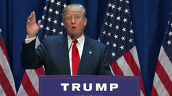 "Chúng ta sẽ khiến quốc gia cường thịnh trở lại," ông trùm giải trí Donald Trump tuyên bố. Ảnh chụp màn hình: BBC