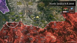 Bản đồ chiến sự vùng Latakia.