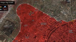 Bản đồ chiến sự Aleppo.